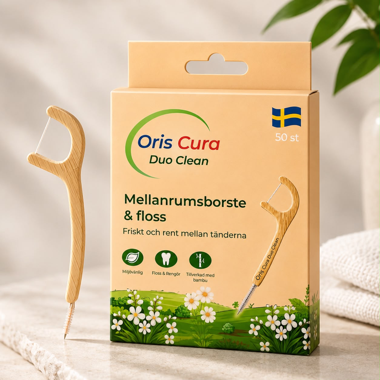 Bambu mellanrumsborste & Floss
