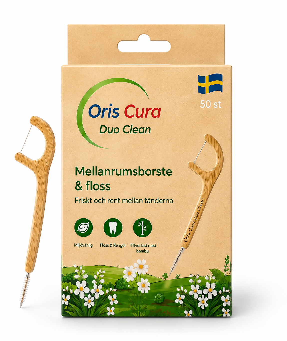 Bambu mellanrumsborste & Floss